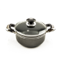 Grey Non-Stick Casserole with Glass Lid – 20 cm
