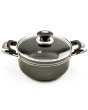 Grey Non-Stick Casserole with Glass Lid – 30 cm
