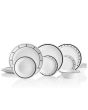 Corelle Black & White 18pc - 6 dinner plates, 6 bread & butter plates and 6 cereal bowls.