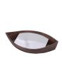 Wooden Boat with Stainless Steel Serving Platter