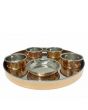 Copper Hammered 6Pc Thali Set