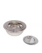 Set of 3 Stainless Steel Copper Bottom Handi With Lid.