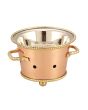 Copper \Beaded Sigri warmer with stainless steel bowl 14cm