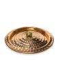 Copper Hammered Flat Lid  17cm - No 3