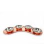 Stainless Steel Hammered Moon Thali With Copper Plating 