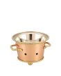 Copper Beaded Sigri warmer with stainless steel bowl 12cm