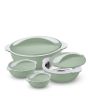 Pinnacle Parisa 4pc Round Sage Green Heat Insulated Food Storage Hot Pot Casserole Set