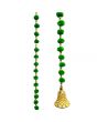 Single Green Pom Poms Ladi with A Gold Bell - 39