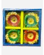 Coloured Clay Decorated Diya (no wax), 3 packs x 4 Diyas in each pack - Mixed Packs