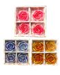 Coloured Rose Floating candle, 3 packs x 4 Candles in each pack - Mixed Packs