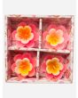 Coloured Flower Floating candle, 3 packs x 4 Candles in each pack - Mixed Packs