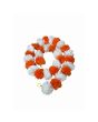Pom Pom Ladi Big Dark White & Orange 1pc