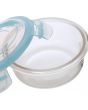 Round Glass Food Container With Lid 620ml