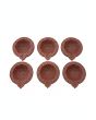 Plain Diya - Swastika - Pack Of 6
