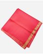 Dhoti - Red With Gold Boarder