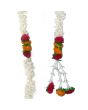 Single String Of White Jasmin With Red & Orange Artificial Flower Ladi - 42
