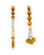 Single String Of Light Orange Pom Pom with Jasmin Artificial Flowers - 39