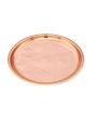 Round Stainless Steel Hammered Thali With Copper Plating - 28cm