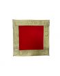 Red Velvet Chunri with a Thick Gold Border- Square - 8X8