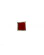 Small Red Velvet Chunri with a Thin Gold Border- Square - 10.5cm