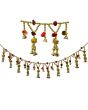 Toran Decoration - Gold Elephant With Multi-Coloured Bon Bons - Single