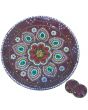 Decorated Arti Plate - Sliver, Gold, Green, White and Red Gems