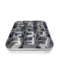 Zinel Square Stainless Steel Spice Box - 24.5cm