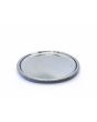 Round Stainless Steel Hammered Thali With Steel Plating - 28cm