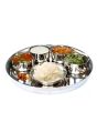 Full Stainless Steel Thali Set : 1 Sada Khumcha  No14 Thali with x 4 Sadda Vatti Size 6 & 1 Halwa Plate Size 6 