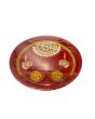 Pooja Thali Hand Decorated - Red, White & Gold- 22cm