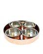Copper Pickle Set - x1 Thali & x4 Vati