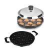 Non - Stick AppamPatra with 12 Cavities and Stainless Steel Lid