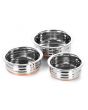 Set of 3 Copper Bottom Urli With Cover 