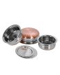 Set of 3 Copper Bottom Urli With Cover 