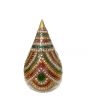 Decorated Beaded Coconut- Sliver, Gold, Red and Green Gems