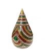 Decorated Beaded Coconut- Sliver, Gold, Red and Green Gems