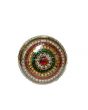Decorated Beaded Coconut- Sliver, Gold, Red and Green Gems
