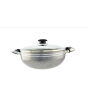 Grey Non-Stick Wok With Glass Lid – 22 cm