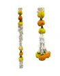 Single String Of Yellow & Light Orange Pom Pom with Jasmin Artificial Flowers - 39