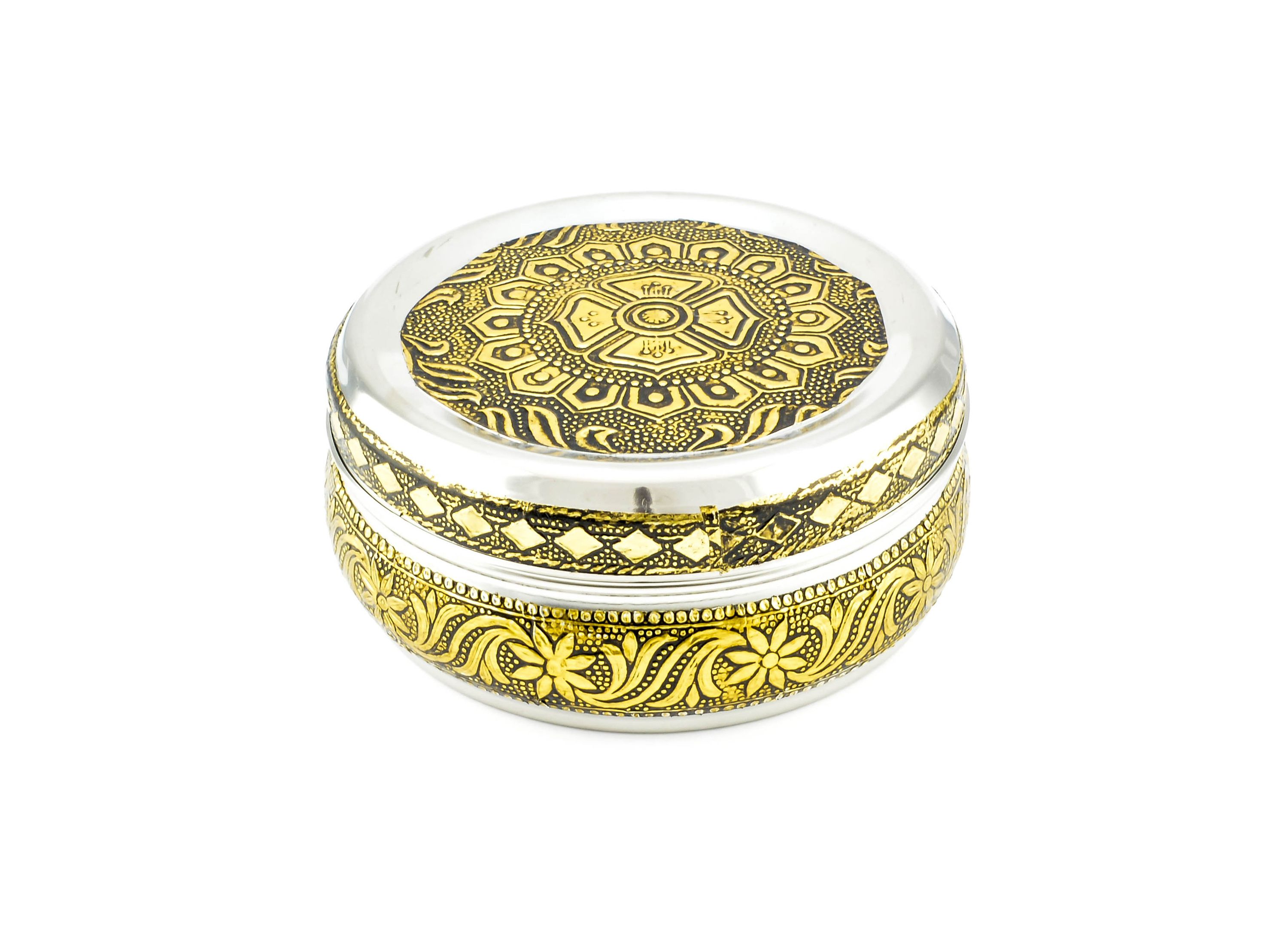 Indian Traditional Matka Dabba Container No 10 Gold Oxidize Finish UK ...