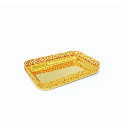 Gold Plated Rectangle Small Tray