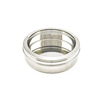 Stainless Steel Puri Dabba 14 With Transparent Lid