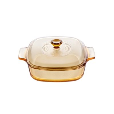 Visions Reverse Square Casserole 1L with Glass Cover