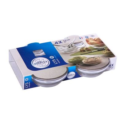 Duralex Stackable Clear Bowl Pack Of 4