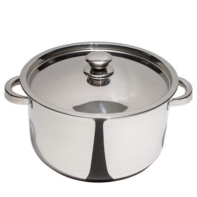 Zinel Stainless Steel Casserole Pan with Stainless Steel Lid, 30cm - 11.5L