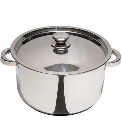 Zinel Stainless Steel Casserole Pan with Stainless Steel Lid, 32cm - 15.5L