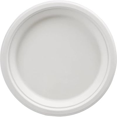 Biodegradable Plate, White 26cm 10" Pack of 25