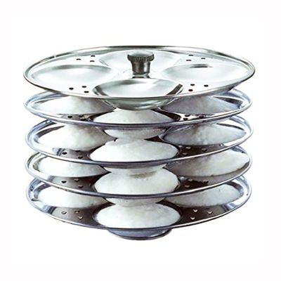 Stainless Steel Idli Stand - Regular Size - 5 Plates (20 Idli)