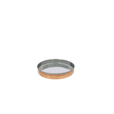 Copper Hammered Round Thali size 15cm