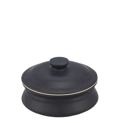 Black Clay Handi with Dome Lid 12.75cm